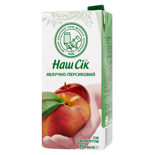 Сік НашСік Slim яб.-пер.з м'як.0,95л т/п