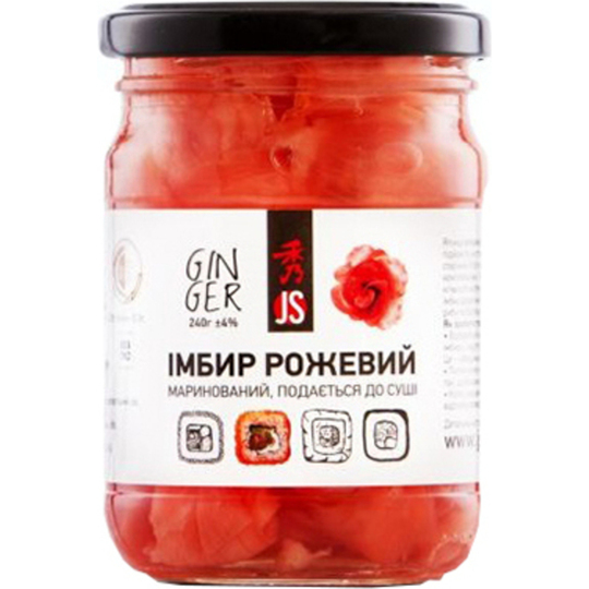 Імбир маринований рожевий JS 240г