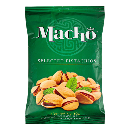 Фісташки солоні смажені Мачо 125г