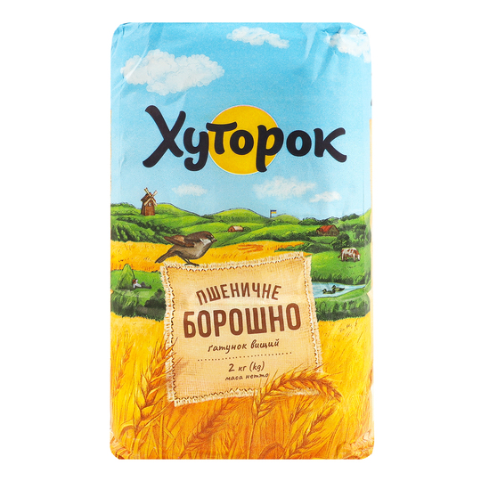 Борошно пшен.Хуторок в/г 2кг