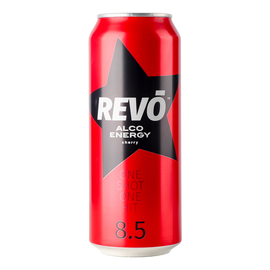 Нап.с/а енерг.Revo Cherry 8,5% 0,5л з/б
