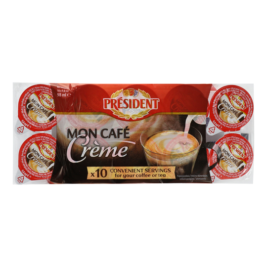 Вершки 10% President порційні 10*10г