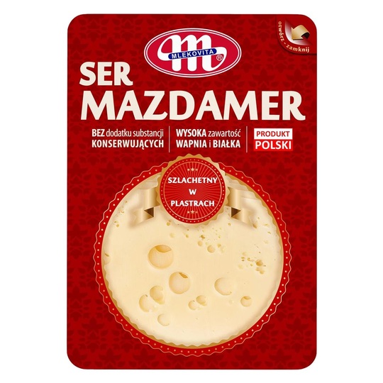 Сир 45% Mlekovita Маздамер слайс 150г