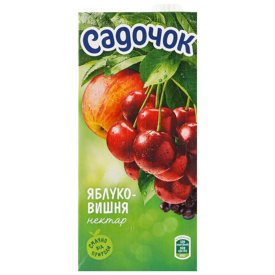 Нектар Садочок Яблучно-вишневий 0,95л