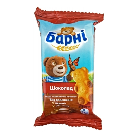 Тістечко біск.Barni з Шок.нач.30г