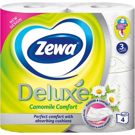 Папір туал.3-х ш.Zewa D.Camomile 4шт