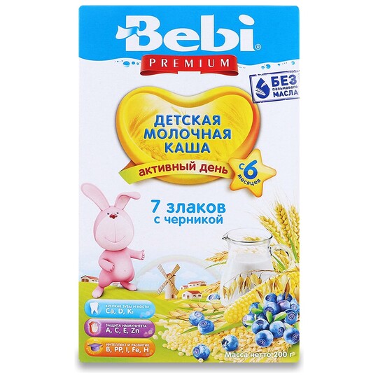 Каша мол.7 зл.з чорн.Bebі Premіum 200г