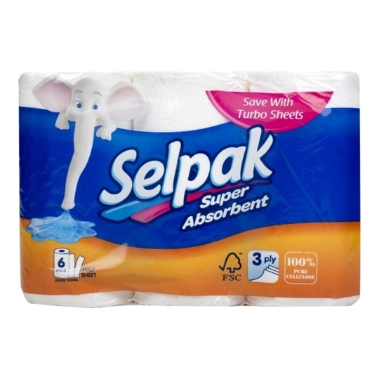 Рушники кухонні Selpak 6шт