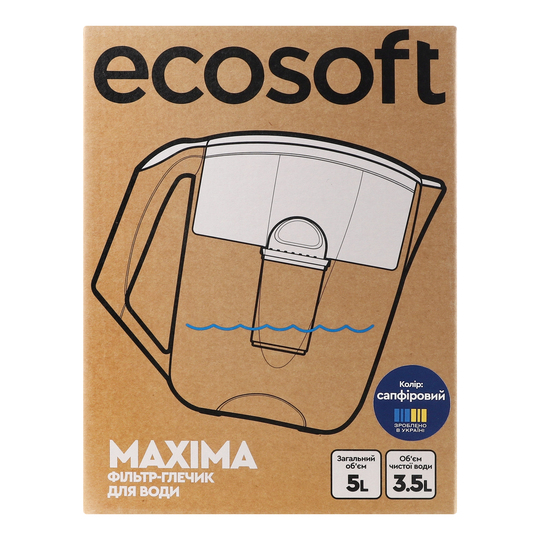 Фільтр-глечик сапфіровий Ecosoft Maxima