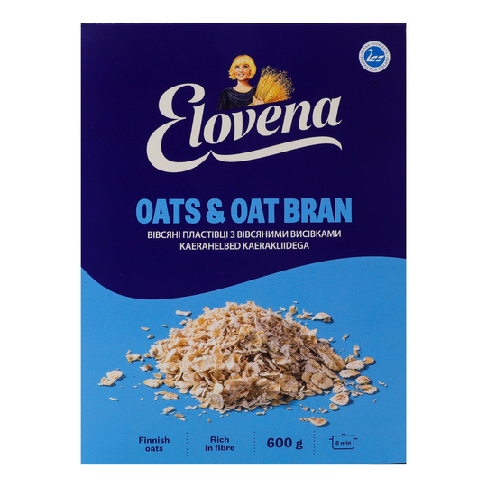 Пластівці вівсяні Elovena з вис.600г