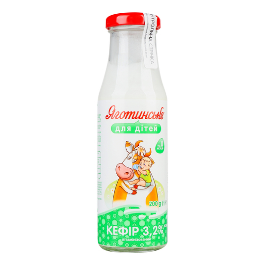 Кефір для дітей 3,2% Яготин с/б 0,2л