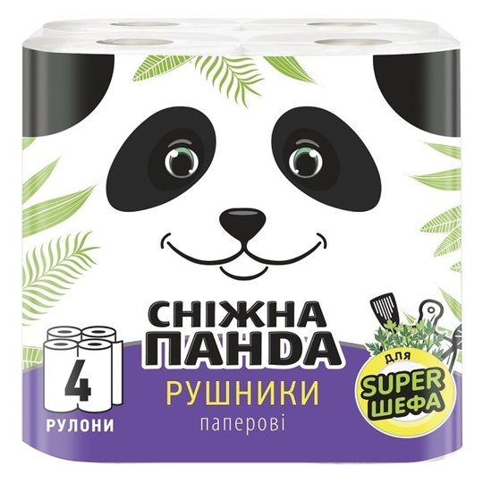 Рушники паперові Сніжна панда 4шт