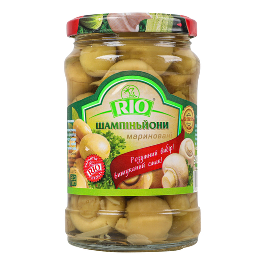 Гриби шампіньйони маринов.цілі Rio 280г