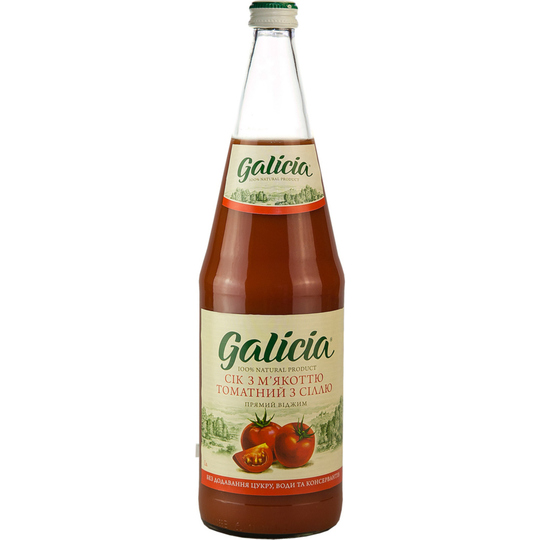 Сік Galicia томат з сіллю 1л с/пл