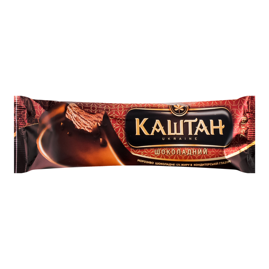 Морозиво пломбір Каштан шок. Хладик 75г