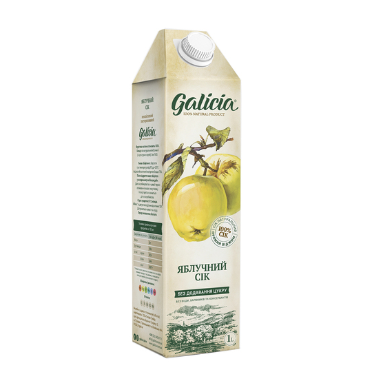 Сік Galicia Яблучний т/п 1л