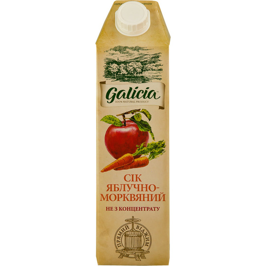 Сік Galicia Яблучно-морквяний т/п 1л