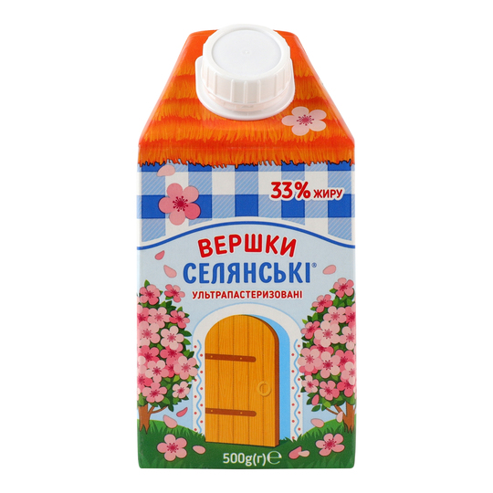 Вершки 33% Селянське т.т. 500г