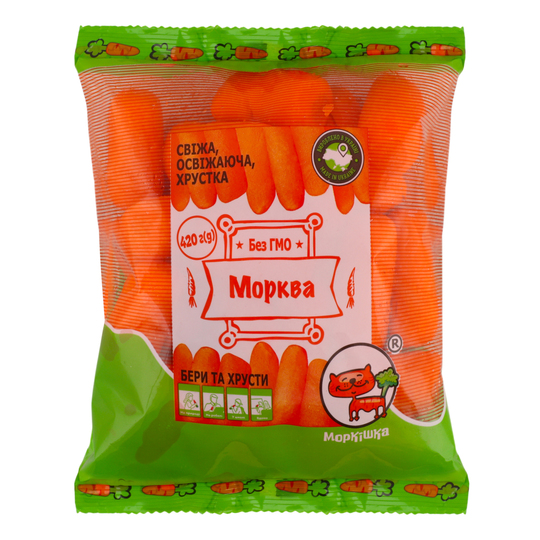 Морква свіжа фасована Моркішка 420г
