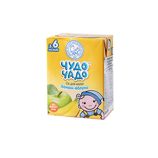 Сік Чудо-Чадо банан-яблуко м'як.0,2л