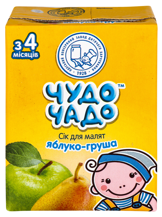 Сік Чудо-Чадо яблуко-груша м'як.0,2л