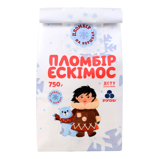 Морозиво вагове Ескімос  Рудь 750г