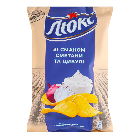 Чипси Люкс зі сметаною та цибулею 133г