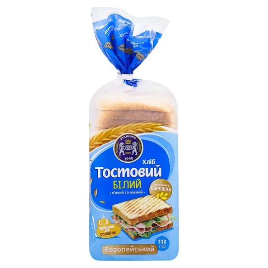Хліб тост.Європ.Кулиничі в уп.330г