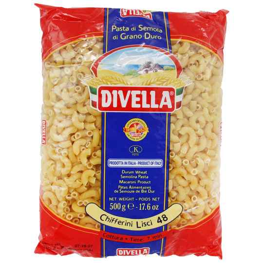 Макарони Chifferini lisci Divella 500г