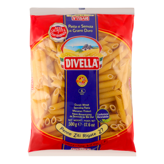 Макарони Penne ziti rigate Divella 500г