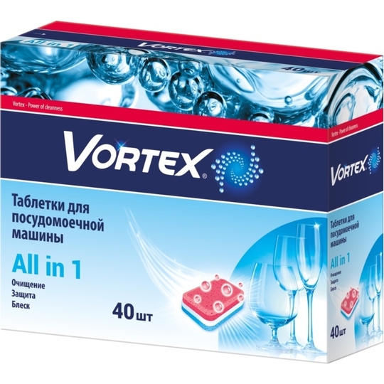 Таблетки для посуд.маш.Vortex 40шт