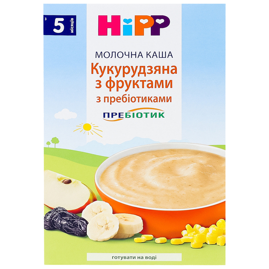 Каша мол.Hipp кукур.з фрук.пребіот.250г