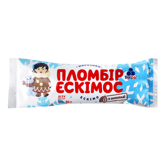 Морозиво пломбір Ескімос Рудь ес.80г