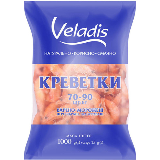 Креветка варена морож.70-90 Veladis 1кг