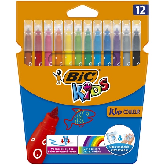 Фломастери BIC Кідс Кулер 12 кольорів