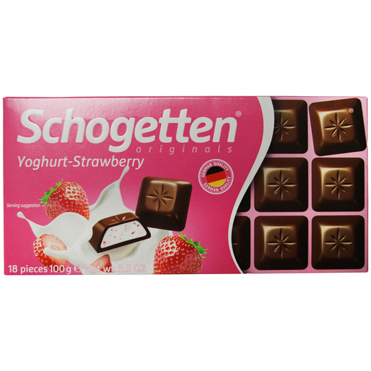 Шоколад м.полуничн.нач.Schogetten 100г