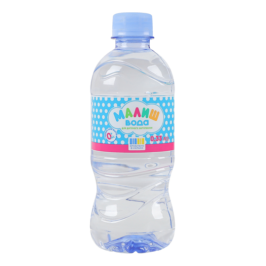 Вода для дитячого харчування Малиш 0,33л