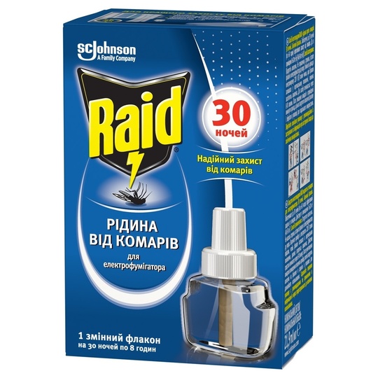 Рідина д/фумігатора 30ночей Raid 300мл