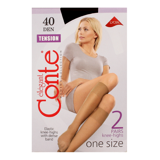 Напівпанчохи ж.Conte T.40 2 п.23-25 nero