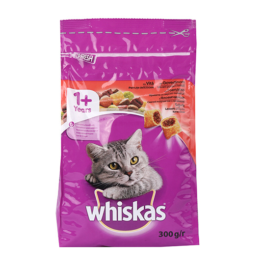 Корм д/дор.кот.Whiskas сух.ялов.14*300г