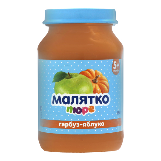 Пюре гарбуз-яблуко Малятко с/б.180г