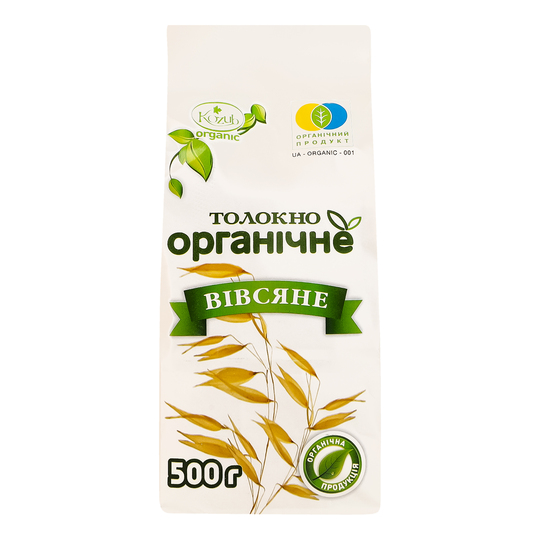 Толокно КозубПродукт орг.вівсяне 500г