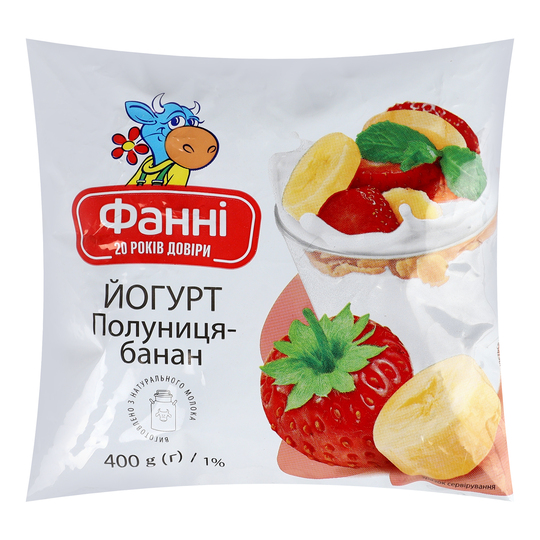 Йогурт пит.1% пол.банан Фанні пл.400г
