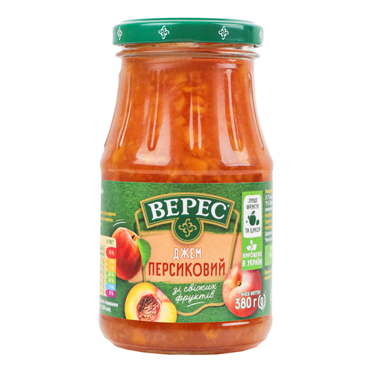 Джем персиковий Верес с/б 380г