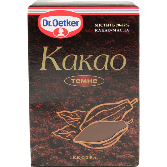 Какао темне Dr.Oetker 100г*20шт