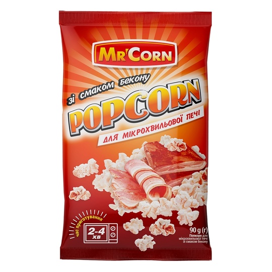 Попкорн д/мікр.печі бекон Mr'Corn 90г