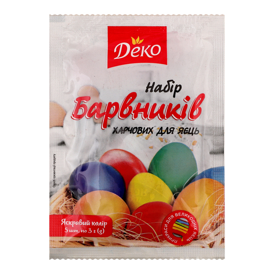 Набір барвників д/пасхал.яєць Деко 20г
