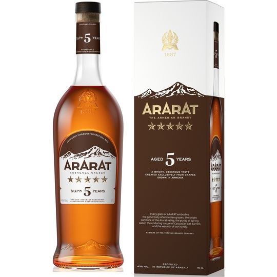 Бренді Ararat 5*40% 0,7л