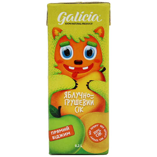 Сік яб.грушевий паст.Galicia tga 0,2л