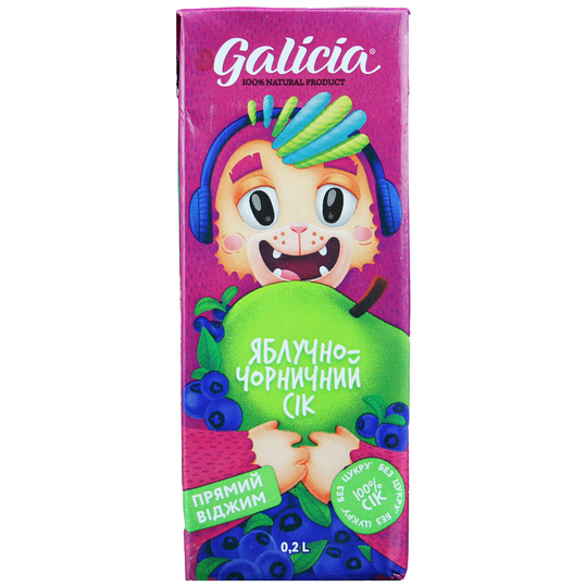 Сік яб.чорн.н/ос.паст.Galicia tga 0,2л